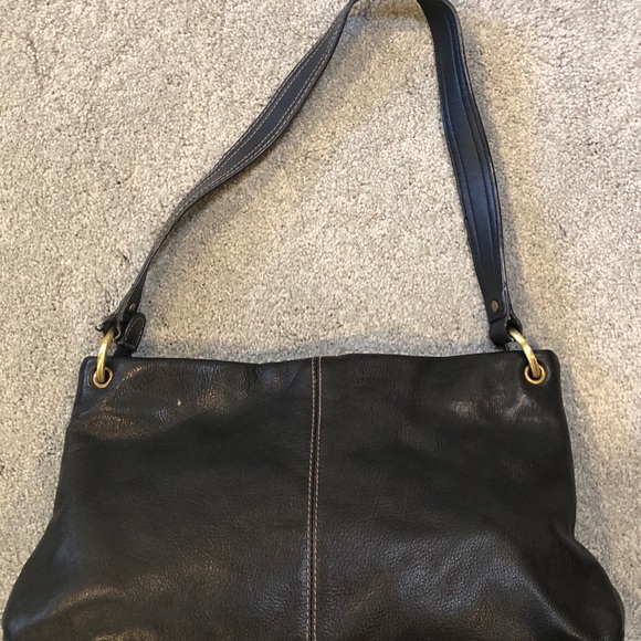 Ann Klein leather handbag with vinyl trim - Picture 2 of 8